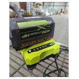 Ryobi 40v 6 ah battery and charger