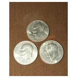1978 Eisenhower Dollar Coins (3)
