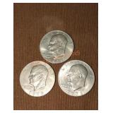 1978 Eisenhower Dollar Coins (3)