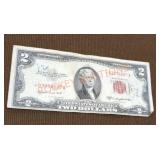 Series 1953b red seal $2 bill