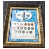 Framed US Wartime coins