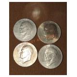 1776-1976 Eisenhower Dollar Coins (4)