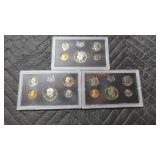 1971, 1972 and 1970 uncirculated US Proof Sets