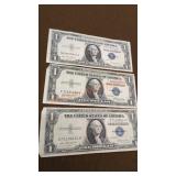 Series 1935e silver certificate dollars