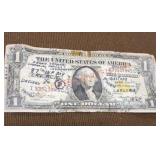 Series 1935a yellow stamp $1 bill