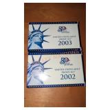 2002 & 2003 US Mint Proof Sets