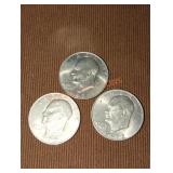 1972 Eisenhower Dollar Coins (3)