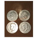 1978 Eisenhower Dollar Coins (4)