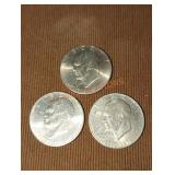 1776-1976 Eisenhower Dollar Coins (3)