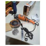 Ridgid 7" twist handle angle grinder