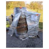 Skid Lot (15) 26" Dia x 17.5"H  Wood Whiskey