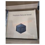 Black Galaxy 12 in. x 12 in. Polished Granite