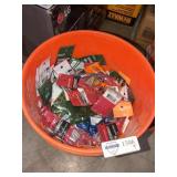 Bucket of Assorted Screws and Nails