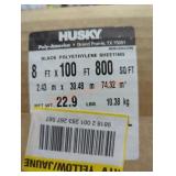 Husky Black Polyethylene Sheeting 8ft x 100ft