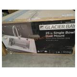 Glacier Bay 25" Single Bowl Dual Mount Sink