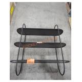 Black Metal 3 Tier Shelf 28" x 8" x 28"
