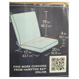 Box Lot Of Blue Mid Back Chair Cushions