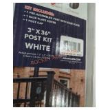 3" x 36" post kit white quality 2