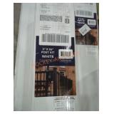 3" x 36" post kit white