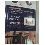 3" x 36" post kit white quality 2