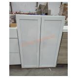 White Tall Wall Cabinet 42"H x 30"L x 13"W