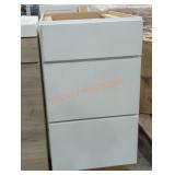 White 3 Drawer Base Cabinet 35"H x 18"L x 25"