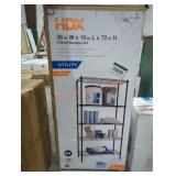 HDX 5 Shelf Storage Unit Black