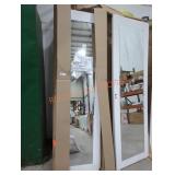 Sliding Mirror Closet Doors, White 77.5" x 24.5"