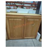 Natural Wood Looking Wall Cabinet HAS DAMAGE