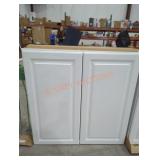White Wall Cabinet 36"H x 36"L x 13"W