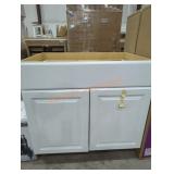 White Base 2 Door Cabinet w Drawer