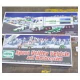 Hess trucks still in boxes 2004 and 2003 edition