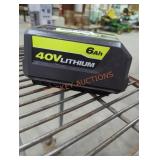 Ryobi 40v 6 ah battery