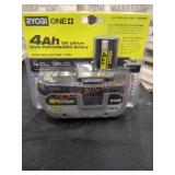 RYOBI 18v 4Ah Lithium High Performance Battery