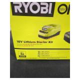 RYOBI 18v Lithium Starter Kit Retail Price:$100.00