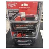 Milwaukee M18 Red Lithium XC 6.0 2 Pack Batteries