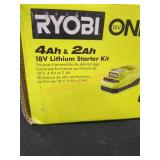 RYOBI 18v 4Ah & 2Ah Lithium Starter Kit