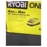 RYOBI 18v 4Ah & 2Ah Lithium Starter Kit
