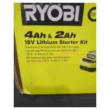 RYOBI 18v 4Ah & 2Ah Lithium Starter Kit