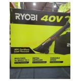 Ryobi 40v Cordless Leaf Vacuum TOOL ONLY