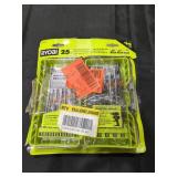 Ryobi 25pc Hex Shank Black Oxide Drill Bit Set