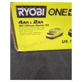 RYOBI 18v 4Ah & 2Ah Lithium Starter Kit