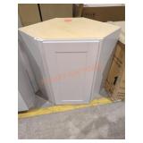 Gray Corner Wall Cabinet