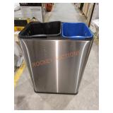 Stainless Steel Dual Compartment Touchless Silver