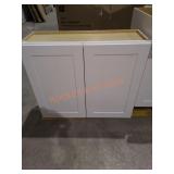 2-Shelf White Wall Cabinet Approx Measurements