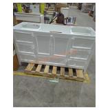 Topless White Vanity HAS DAMAGE TO BACKSIDE