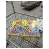 2 yellow boxes of summer fruity pebbles 10oz