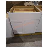 White Base Cabinet w/Drawer and 2 doors