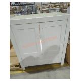 White Vanity NO TOP 34"H x 30"L x 21.5"W