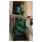 Vintage Christmas village/train scenery box lots